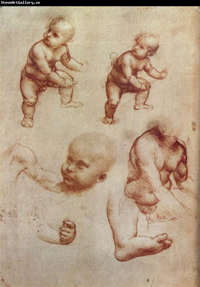 LEONARDO da Vinci Drawing of an Infant